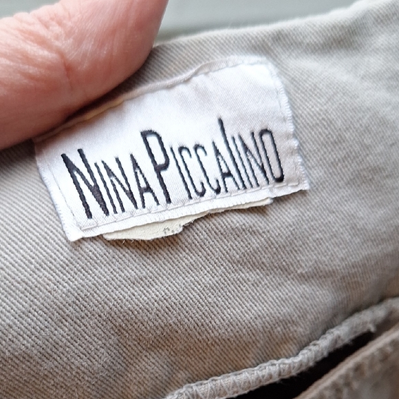 Vintage 90's Nina Piccalino Cotton Overall Dress Sage Green Plus Size XXL Floral - Picture 3 of 13